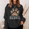 Easily Distracted By Dogs And Books Reading Sweatshirt Gifts for Her Easily Distracted By Dogs And Books Reading Sweatshirt Gifts for Her