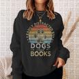 Easily Distracted By Dogs And Books Retro Vintage Dogs Lover Sweatshirt Gifts for Her Easily Distracted By Dogs And Books Retro Vintage Dogs Lover Sweatshirt Gifts for Her