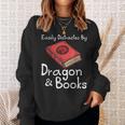 Easily Distracted By Dragon & Book Nerds Dragon Lover Girls Sweatshirt Gifts for Her Easily Distracted By Dragon & Book Nerds Dragon Lover Girls Sweatshirt Gifts for Her