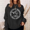 Easily Distracted By Dragons & Books Book Lover Fantasy Sweatshirt Gifts for Her