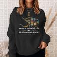 Easily Distracted By Dragons & Books Cool Reading Books Sweatshirt Gifts for Her