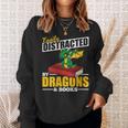 Easily Distracted By Dragons And Books Reading Book Dragon Sweatshirt Gifts for Her Easily Distracted By Dragons And Books Reading Book Dragon Sweatshirt Gifts for Her