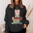 Everyday Should Be Library Day Cute Owl Reading Books Lover Sweatshirt Gifts for Her Everyday Should Be Library Day Cute Owl Reading Books Lover Sweatshirt Gifts for Her