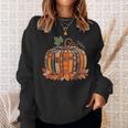 Fall Book Pumpkin Retro Reading Teacher Autumn Books Lover Sweatshirt Gifts for Her Fall Book Pumpkin Retro Reading Teacher Autumn Books Lover Sweatshirt Gifts for Her