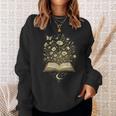 Fantasy Book Flowers Celestial Garden Stars Moon Reading Sweatshirt Gifts for Her Fantasy Book Flowers Celestial Garden Stars Moon Reading Sweatshirt Gifts for Her