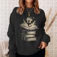 Fantasy Dragon & Books Magical Reader Sweatshirt Gifts for Her