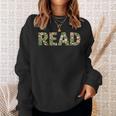 Floral Read Typography Aesthetic Book Lover Sweatshirt Gifts for Her