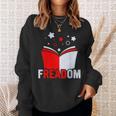 Freadom I Read Banned Books Banned Books Week Librarian Sweatshirt Gifts for Her