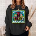 Have Fun With Books Sarcastic Occult Retro Comic Dark Humor Sweatshirt Gifts for Her