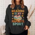 Fun Reading Is My Favorite Sport Book Lover Sweatshirt Gifts for Her