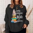 Garden Gnome Easily Distracted By Books Gnomes Sweatshirt Gifts for Her Garden Gnome Easily Distracted By Books Gnomes Sweatshirt Gifts for Her