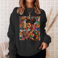 Geometric History Educated Women Reading Book Melanin Sweatshirt Gifts for Her