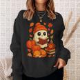 Ghost Reading Book Lovers Autumn Fall Halloween Sweatshirt Gifts for Her