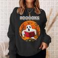 Ghost Reading Books Teacher Halloween Men Women Sweatshirt Gifts for Her