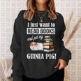 Girls & Boys Read Books And Pet My Guinea Pig Lover Sweatshirt Gifts for Her