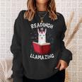Graduation Cute Animal Llama Reading Book Nerds Bookworm Sweatshirt Gifts for Her Graduation Cute Animal Llama Reading Book Nerds Bookworm Sweatshirt Gifts for Her