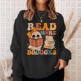 Groovy Booooks Ghost Read More Books Teacher Halloween Men Women Kids Sweatshirt Gifts for Her