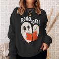 Halloween Teacher Library Ghost Books Men Women Kids Sweatshirt Gifts for Her