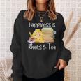 Happiness Is Books And Tea Sweatshirt Gifts for Her Happiness Is Books And Tea Sweatshirt Gifts for Her