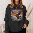 Hawk Bear Hybrid Comic Book Style Sweatshirt Gifts for Her