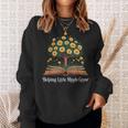 Helping Little Minds Grow Book Tree Education Sweatshirt Gifts for Her