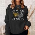 I'd Rather Bee Reading Teacher Librarian Book Lover Sweatshirt Gifts for Her