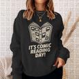 It’s Comic Reading Day Manga Cartoon Book Graphic Novel Sweatshirt Gifts for Her