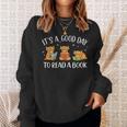 It's A Good Day To Read A Book Highland Cow Bookworm Sweatshirt Gifts for Her