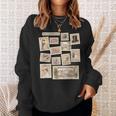 Jane Austen Book Classic Literature Stamp Collage Sweatshirt Gifts for Her