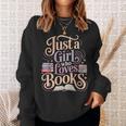 Just a Girl Who Loves Books Reading Lover Aesthetic Sweatshirt Gifts for Her Just a Girl Who Loves Books Reading Lover Aesthetic Sweatshirt Gifts for Her