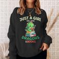 Just a Girl Who Loves Dragons & Books Book Lover Kids Nerd Sweatshirt Gifts for Her Just a Girl Who Loves Dragons & Books Book Lover Kids Nerd Sweatshirt Gifts for Her