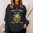 Just A Girl Who Loves Frogs And Books Cute Reading Sweatshirt Gifts for Her Just A Girl Who Loves Frogs And Books Cute Reading Sweatshirt Gifts for Her