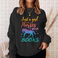Just a Girl Who Loves Horses And Books Book Lover Sweatshirt Gifts for Her Just a Girl Who Loves Horses And Books Book Lover Sweatshirt Gifts for Her