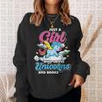 Just A Girl Who Loves Unicorns And Books Animal Reading Sweatshirt Gifts for Her
