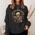 Just One More Chapter Book Lover Bookish Reading Skeleton Sweatshirt Gifts for Her