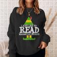 I Just Like To Read READING ELF Book Lover Christmas Holiday Sweatshirt Gifts for Her