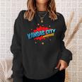 Kansas City Missouri MO Pop Art Comic Book Inspired Sweatshirt Gifts for Her