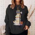 Kawaii Cats Books Coffee Sweatshirt Gifts for Her