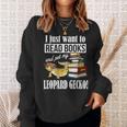 Kids Boys Girls Reptile Read Books Pet Leopard Gecko Lover Sweatshirt Gifts for Her