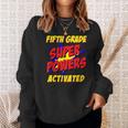 Kids Fifth Grade Superpower Superhero Comic Book First Day School Sweatshirt Gifts for Her