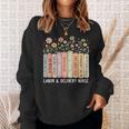 Labor And Delivery Nurse Book Wildflower Mother Baby Nursing Sweatshirt Gifts for Her Labor And Delivery Nurse Book Wildflower Mother Baby Nursing Sweatshirt Gifts for Her