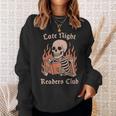 Late Night Readers Club Skeleton Book Lover Sweatshirt Gifts for Her Late Night Readers Club Skeleton Book Lover Sweatshirt Gifts for Her