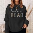 Let's Read Book Nerd Reading Book Lover Librarian Teacher Sweatshirt Gifts for Her