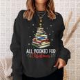 Librarian Book Lover Men Women Kids All Booked For Christmas Sweatshirt Gifts for Her