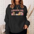 Librarian Girl Book Lover Reading Bookworm Librarian Sweatshirt Gifts for Her