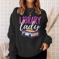 Librarian Library Reading Bookworm Books Sweatshirt Gifts for Her