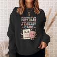 Library Card Shirt Reading Book Lovers For Reader Sweatshirt Gifts for Her Library Card Shirt Reading Book Lovers For Reader Sweatshirt Gifts for Her