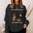 Life Is Better With Cats And Books Cute Cat Lover For Men Women Kids Sweatshirt Gifts for Her Life Is Better With Cats And Books Cute Cat Lover For Men Women Kids Sweatshirt Gifts for Her