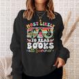 Most Likely To Read Books All Summer Book Lovers Last Day Sweatshirt Gifts for Her