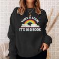 Take A Look It's In A Book Bookworm Reading Sweatshirt Gifts for Her